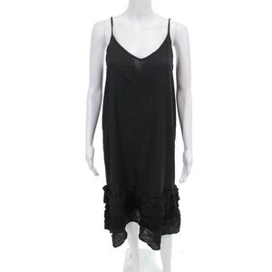 Christina Lehr Womens Sleeveless V-Neck Knee Length Dress Black Size 2